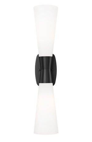Z-Lite - 4504-2SL-MB - Two Light Wall Sconce - Emrys - Matte Black