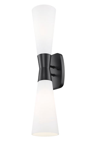 Z-Lite - 4504-2SL-MB - Two Light Wall Sconce - Emrys - Matte Black