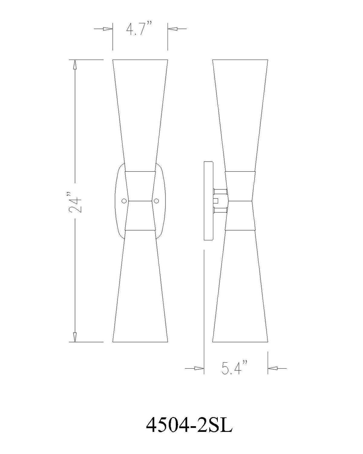 Z-Lite - 4504-2SL-MGLD - Two Light Wall Sconce - Emrys - Modern Gold