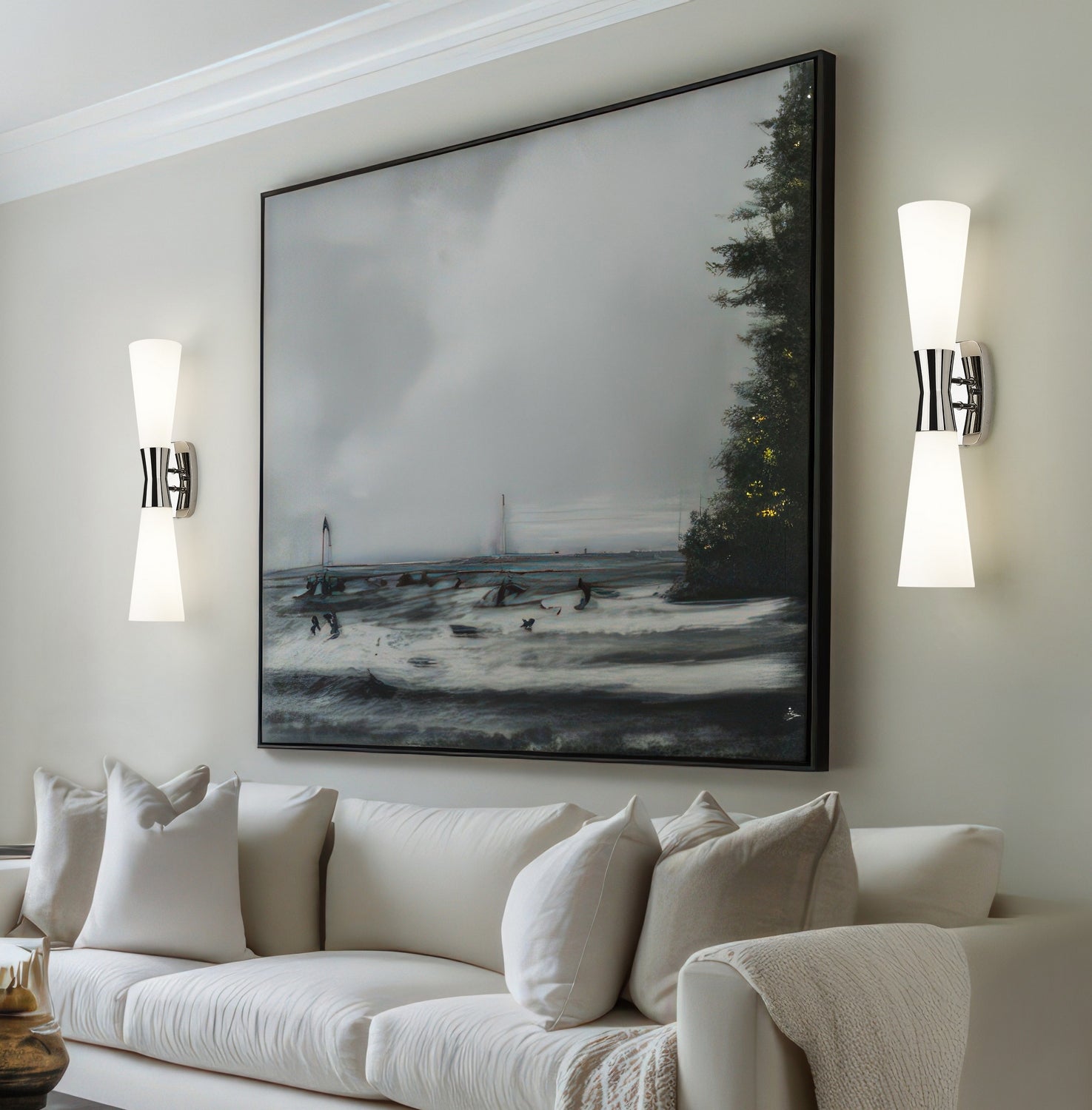 Z-Lite - 4504-2SL-PN - Two Light Wall Sconce - Emrys - Polished Nickel