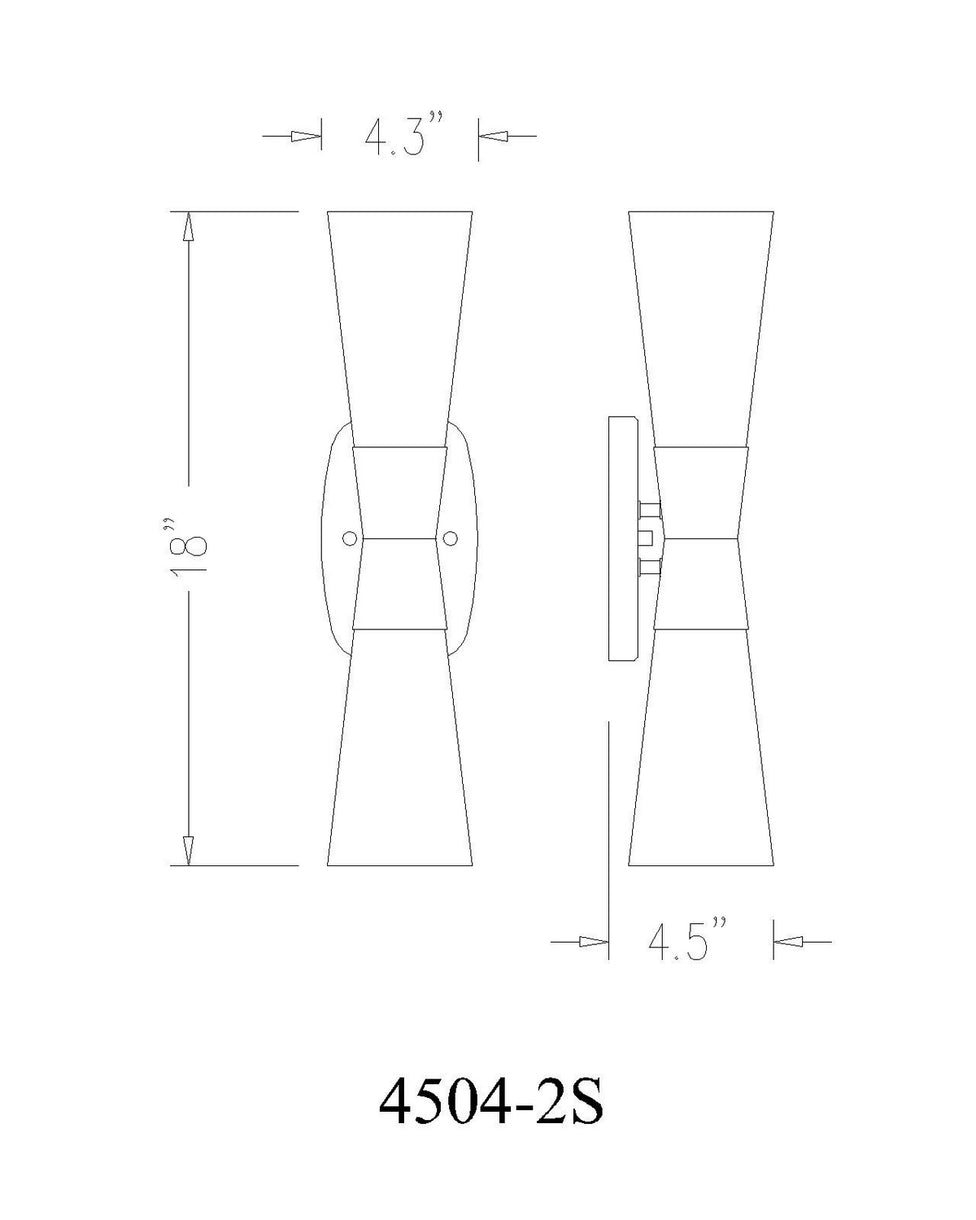 Z-Lite - 4504-2S-MB - Two Light Wall Sconce - Emrys - Matte Black