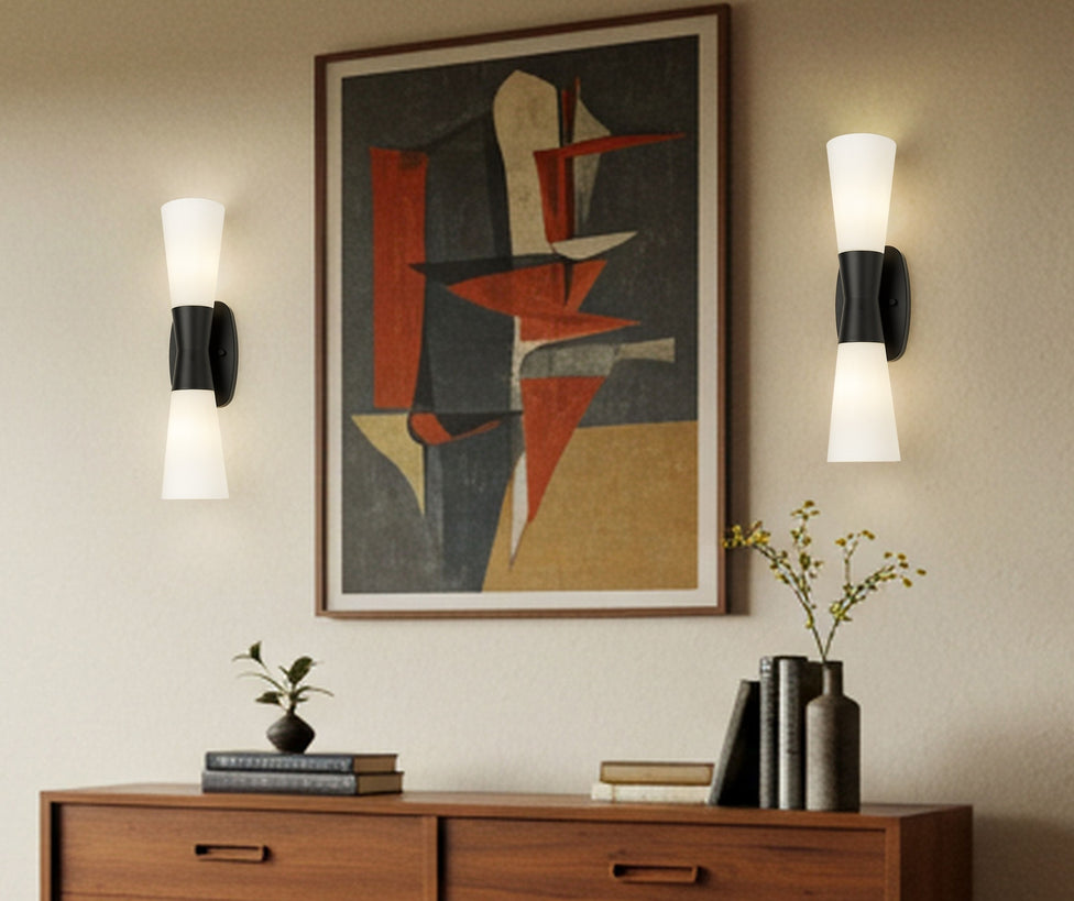 Z-Lite - 4504-2S-MB - Two Light Wall Sconce - Emrys - Matte Black