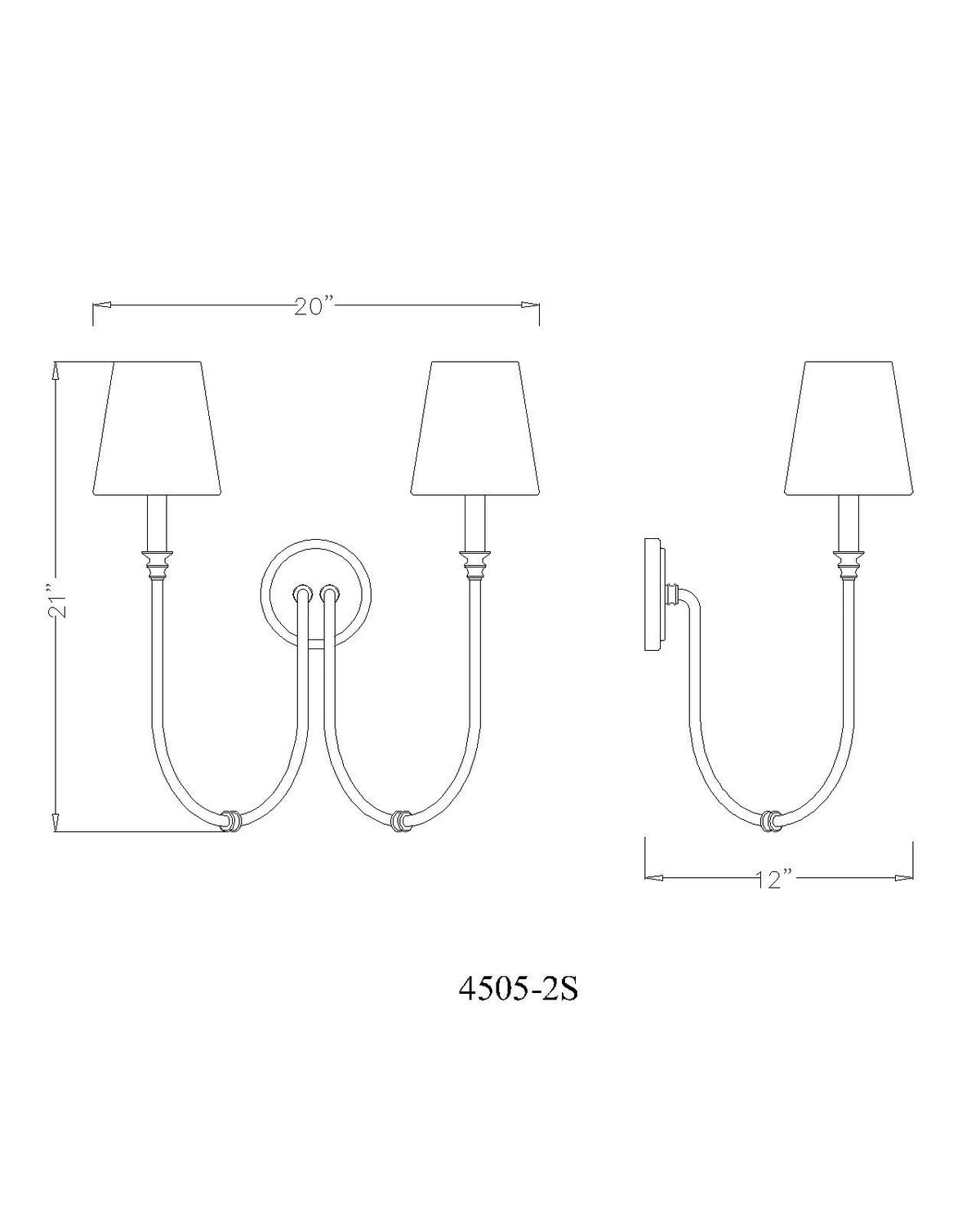 Z-Lite - 4505-2S-MB - Two Light Wall Sconce - Jisele - Matte Black