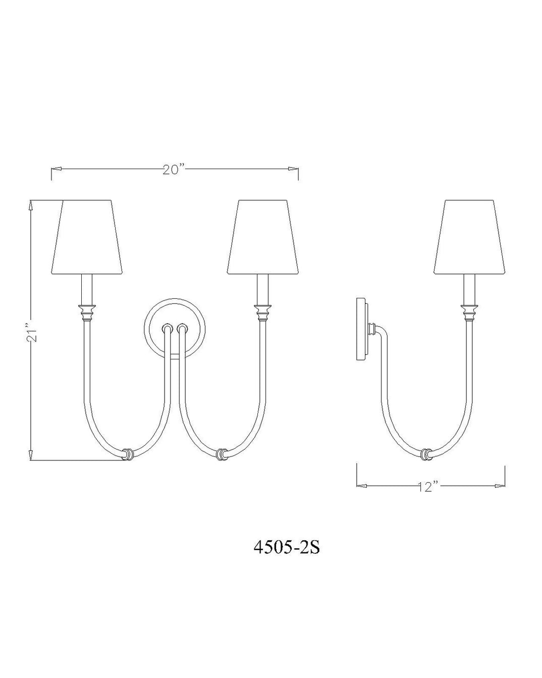 Z-Lite - 4505-2S-RB - Two Light Wall Sconce - Jisele - Rubbed Brass