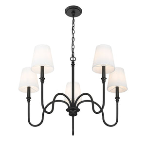 Z-Lite - 4505-5MB - Five Light Chandelier - Jisele - Matte Black