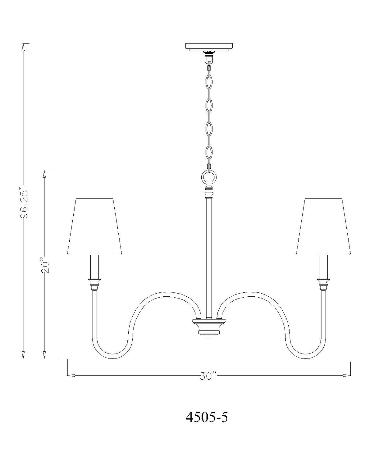 Z-Lite - 4505-5MB - Five Light Chandelier - Jisele - Matte Black