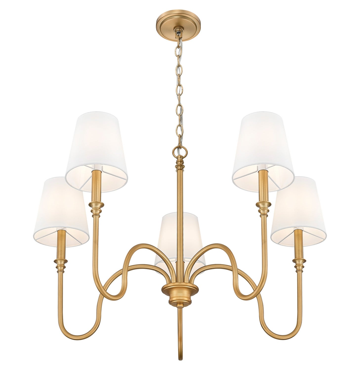 Z-Lite - 4505-5RB - Five Light Chandelier - Jisele - Rubbed Brass