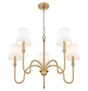 Z-Lite - 4505-5RB - Five Light Chandelier - Jisele - Rubbed Brass