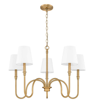 Z-Lite - 4505-5RB - Five Light Chandelier - Jisele - Rubbed Brass