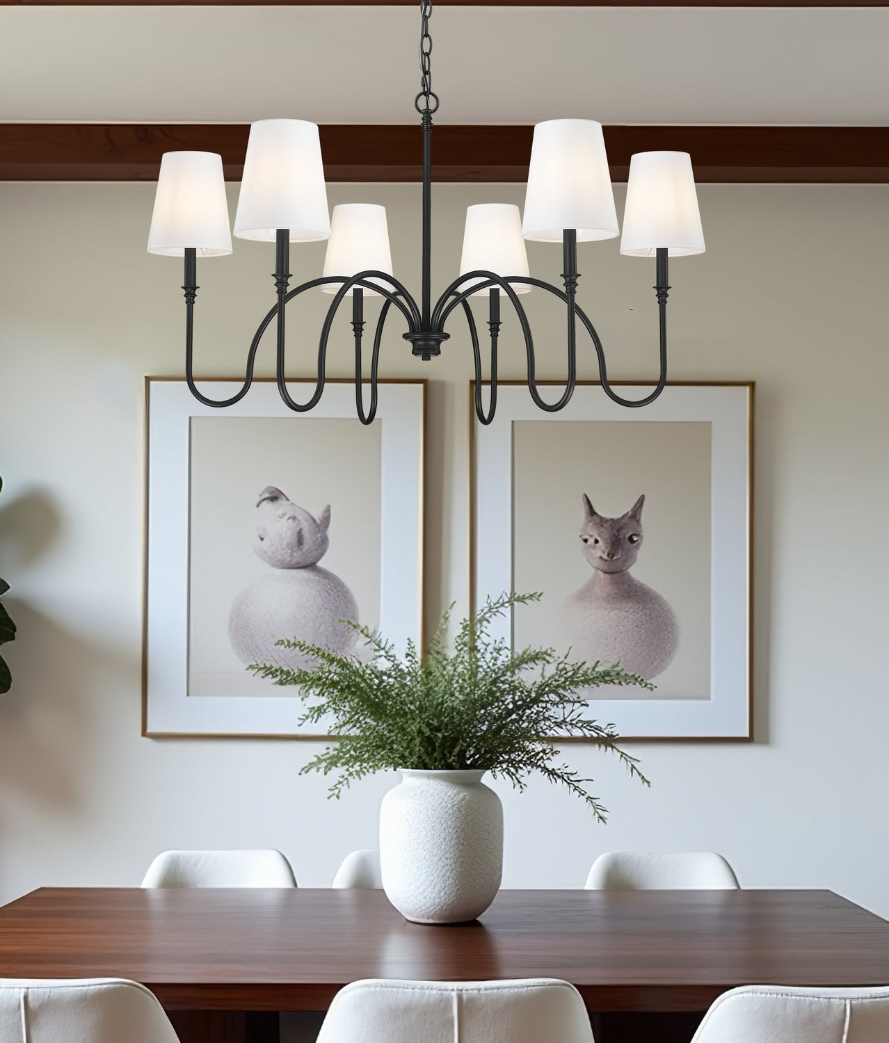 Z-Lite - 4505-6MB - Six Light Chandelier - Jisele - Matte Black