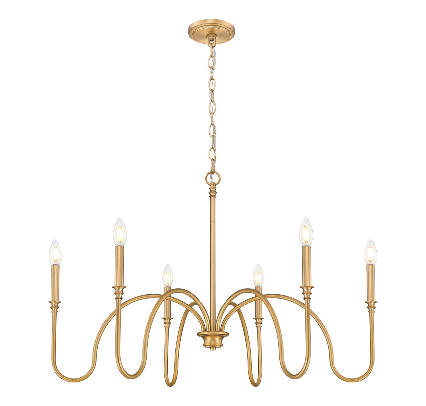 Z-Lite - 4505-6RB - Six Light Chandelier - Jisele - Rubbed Brass