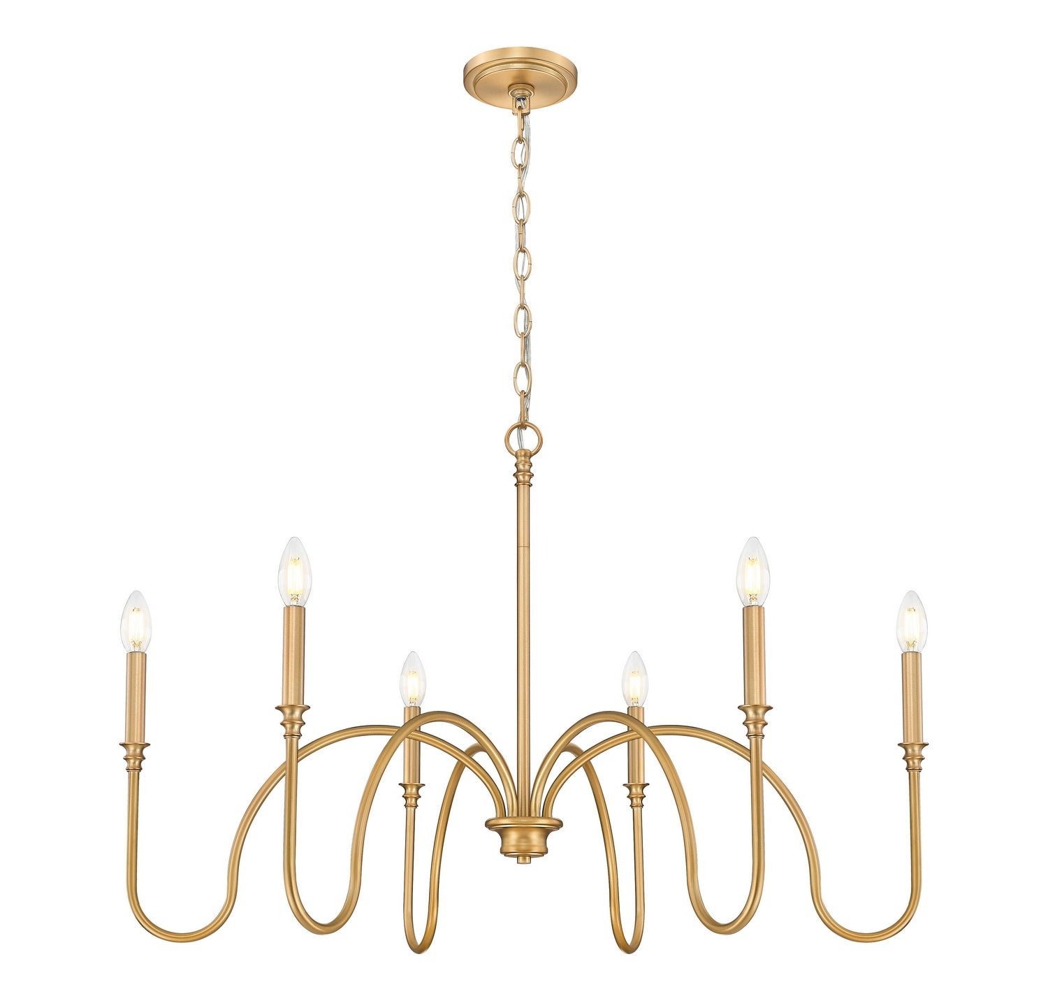 Z-Lite - 4505-6RB - Six Light Chandelier - Jisele - Rubbed Brass