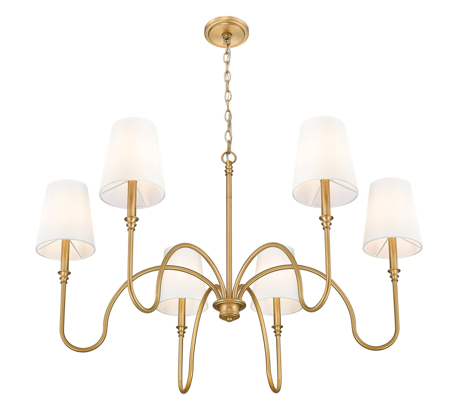 Z-Lite - 4505-6RB - Six Light Chandelier - Jisele - Rubbed Brass