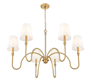 Z-Lite - 4505-6RB - Six Light Chandelier - Jisele - Rubbed Brass