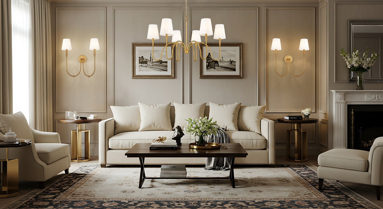 Z-Lite - 4505-6RB - Six Light Chandelier - Jisele - Rubbed Brass