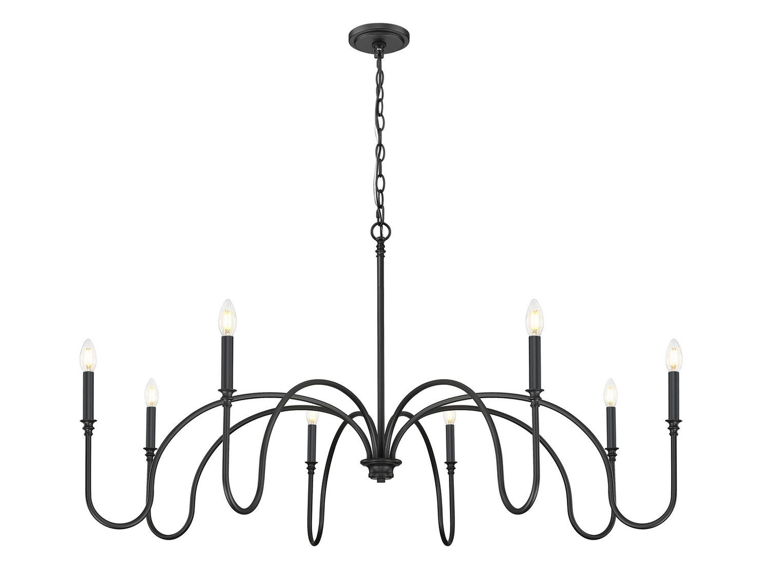 Z-Lite - 4505-8MB - Eight Light Chandelier - Jisele - Matte Black