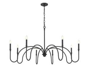 Z-Lite - 4505-8MB - Eight Light Chandelier - Jisele - Matte Black