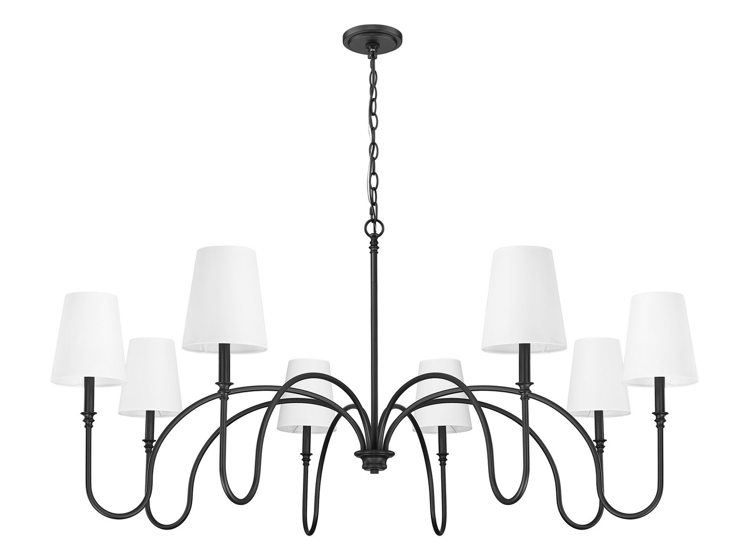Z-Lite - 4505-8MB - Eight Light Chandelier - Jisele - Matte Black
