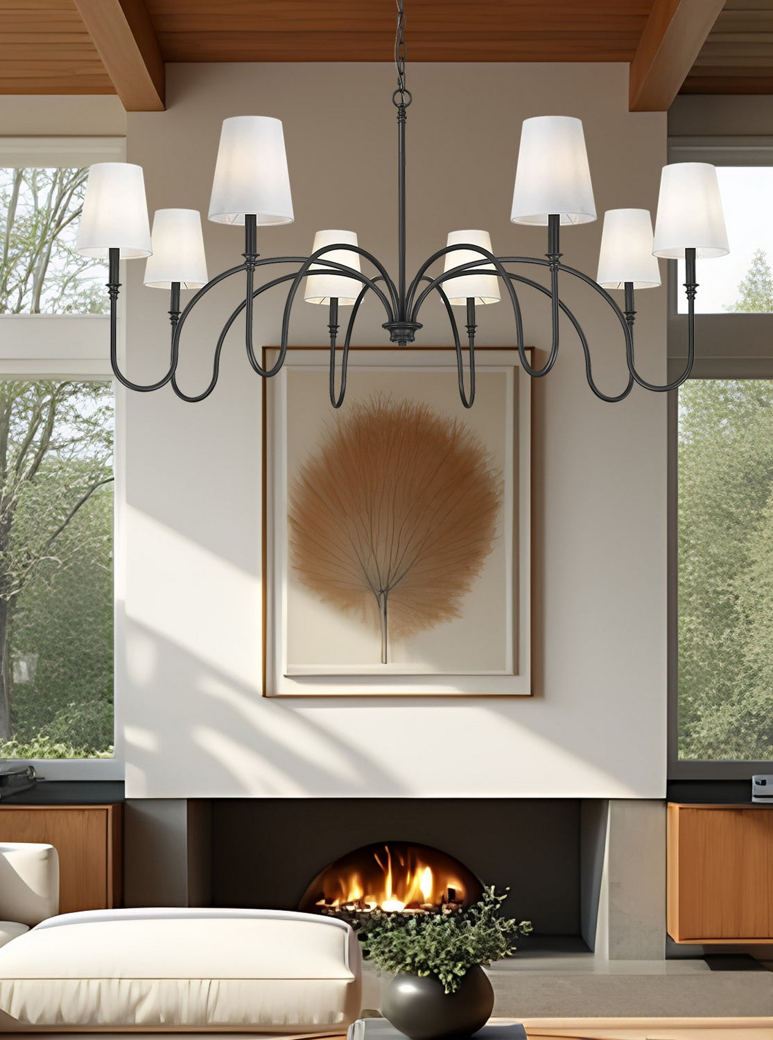 Z-Lite - 4505-8MB - Eight Light Chandelier - Jisele - Matte Black