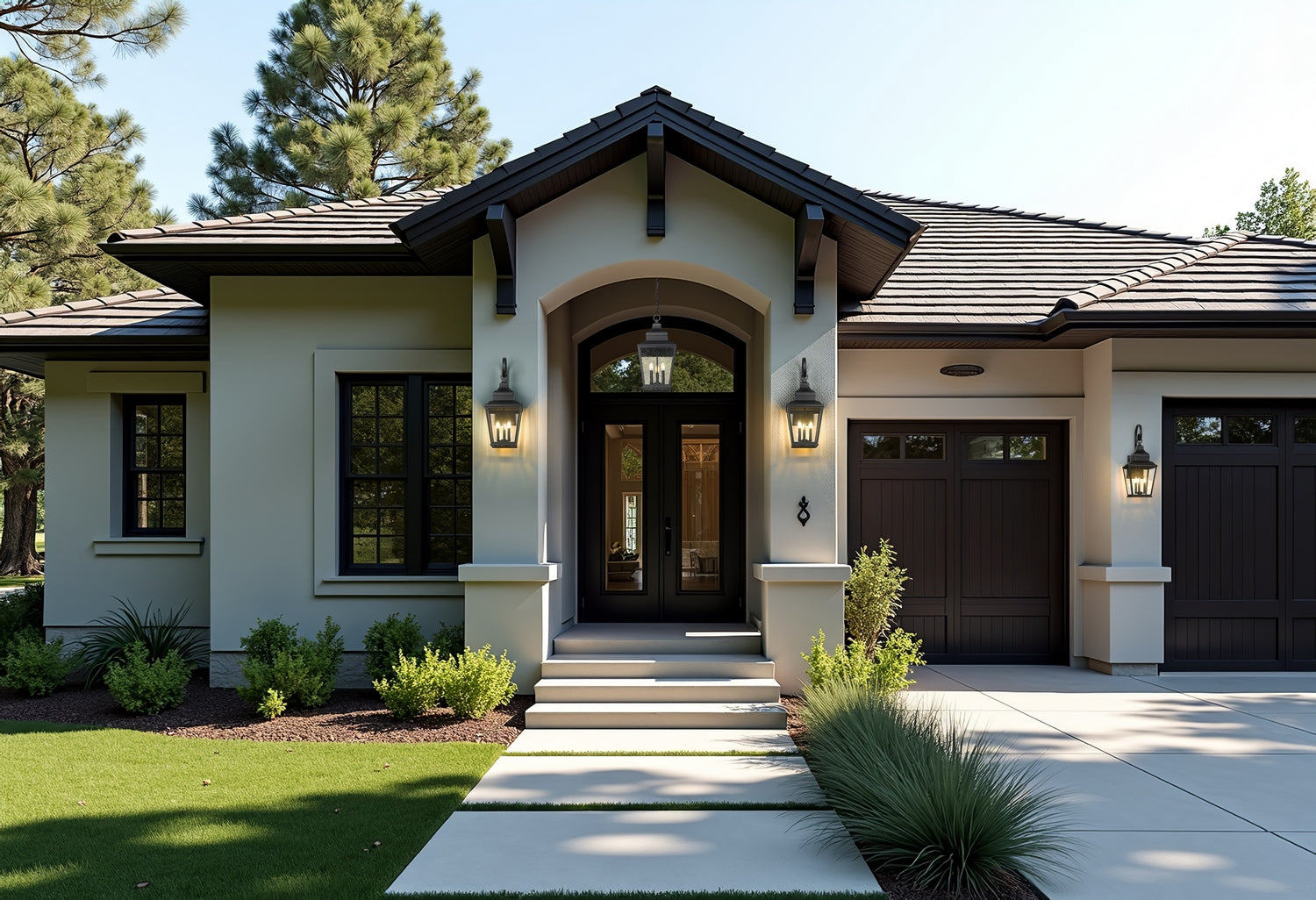 Z-Lite - 5029CHB-BK - Three Light Outdoor Chain Mount Ceiling Fixture - Raphael - Sand Black