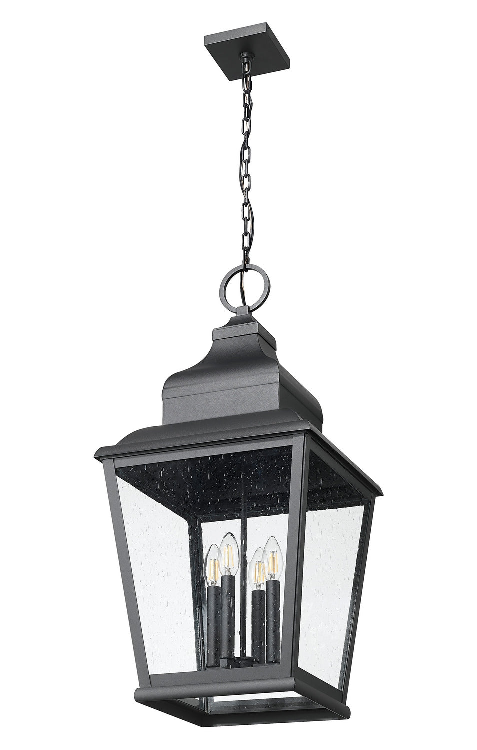 Z-Lite - 5029CHXL-BK - Four Light Outdoor Chain Mount Ceiling Fixture - Raphael - Sand Black