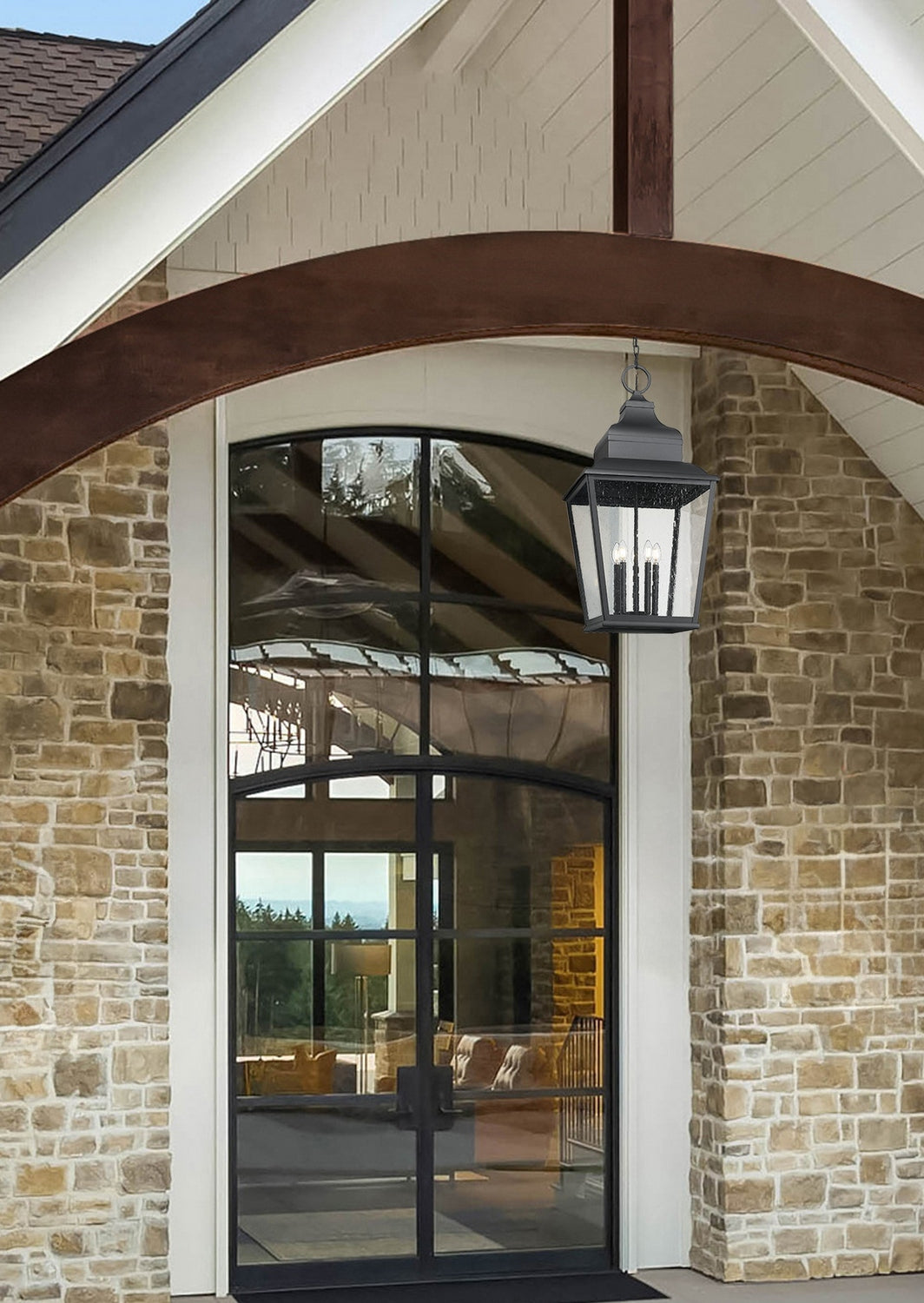 Z-Lite - 5029CHXXL-BK - Five Light Outdoor Chain Mount Ceiling Fixture - Raphael - Sand Black