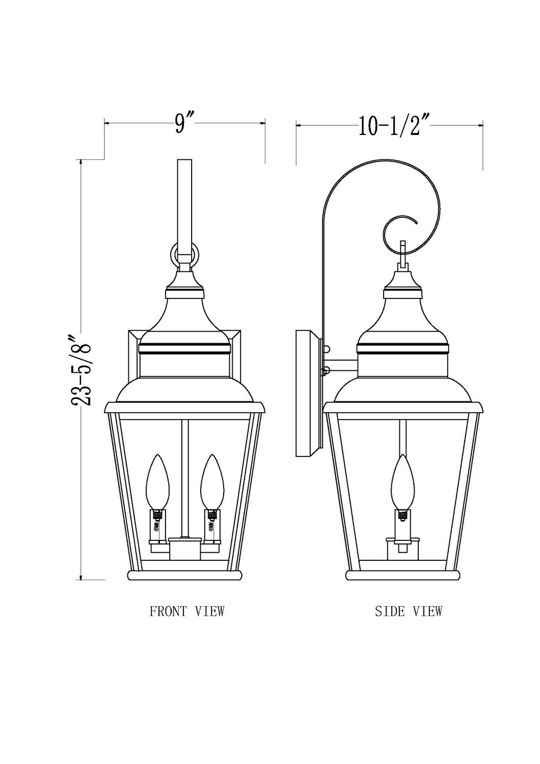 Z-Lite - 5029M-BK - Two Light Outdoor Wall Mount - Raphael - Sand Black