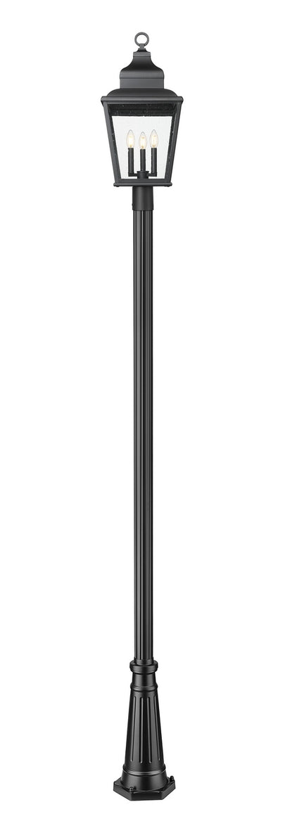 Z-Lite - 5029PHBR-5011P-BK - Three Light Outdoor Post Mount - Raphael - Sand Black