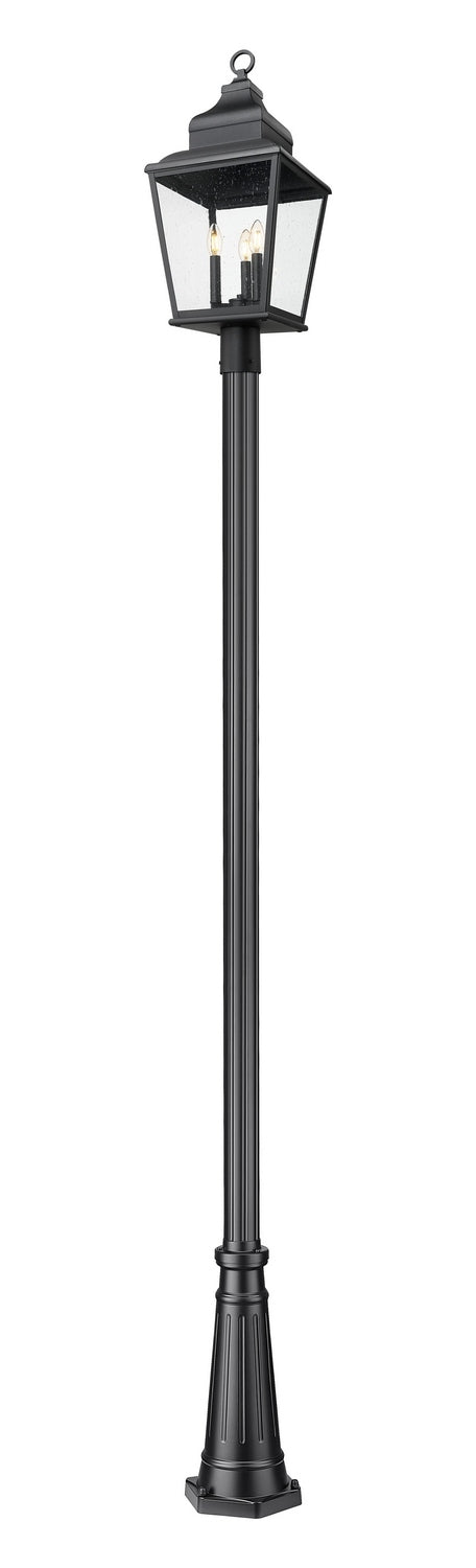 Z-Lite - 5029PHBR-5011P-BK - Three Light Outdoor Post Mount - Raphael - Sand Black