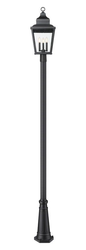 Z-Lite - 5029PHBR-519P-BK - Three Light Outdoor Post Mount - Raphael - Sand Black