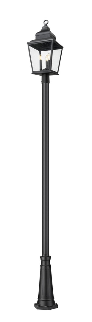 Z-Lite - 5029PHBR-519P-BK - Three Light Outdoor Post Mount - Raphael - Sand Black