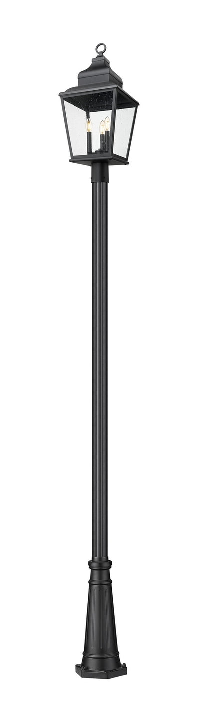 Z-Lite - 5029PHBR-519P-BK - Three Light Outdoor Post Mount - Raphael - Sand Black