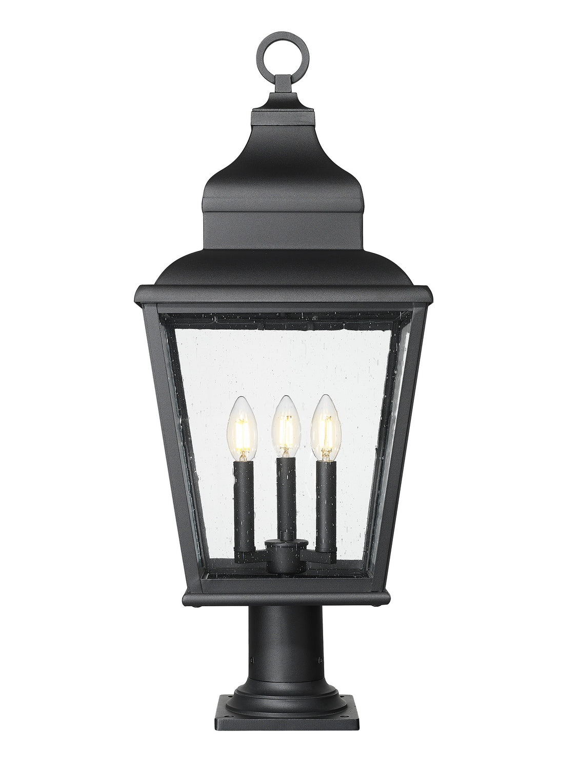 Z-Lite - 5029PHBR-533PM-BK - Three Light Outdoor Pier Mount - Raphael - Sand Black