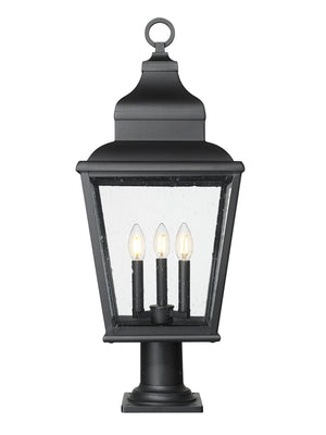 Z-Lite - 5029PHBR-533PM-BK - Three Light Outdoor Pier Mount - Raphael - Sand Black