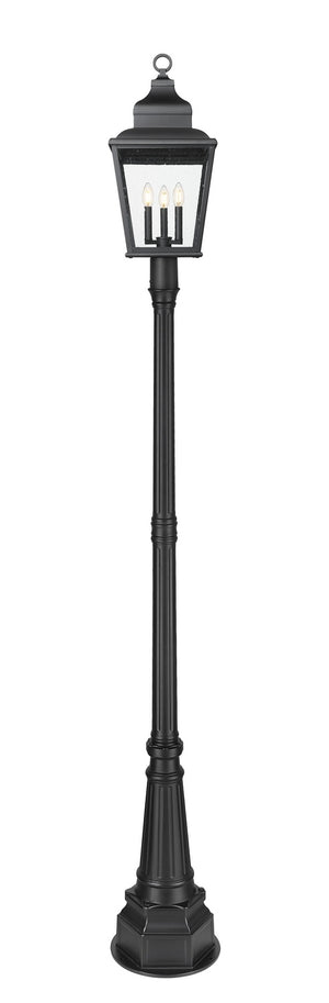 Z-Lite - 5029PHBR-564P-BK - Three Light Outdoor Post Mount - Raphael - Sand Black