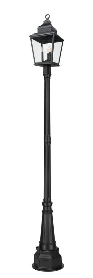 Z-Lite - 5029PHBR-564P-BK - Three Light Outdoor Post Mount - Raphael - Sand Black