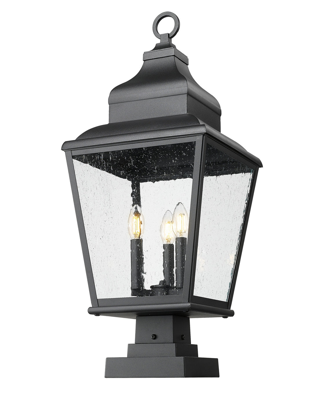 Z-Lite - 5029PHBS-SQPM-BK - Three Light Outdoor Pier Mount - Raphael - Sand Black