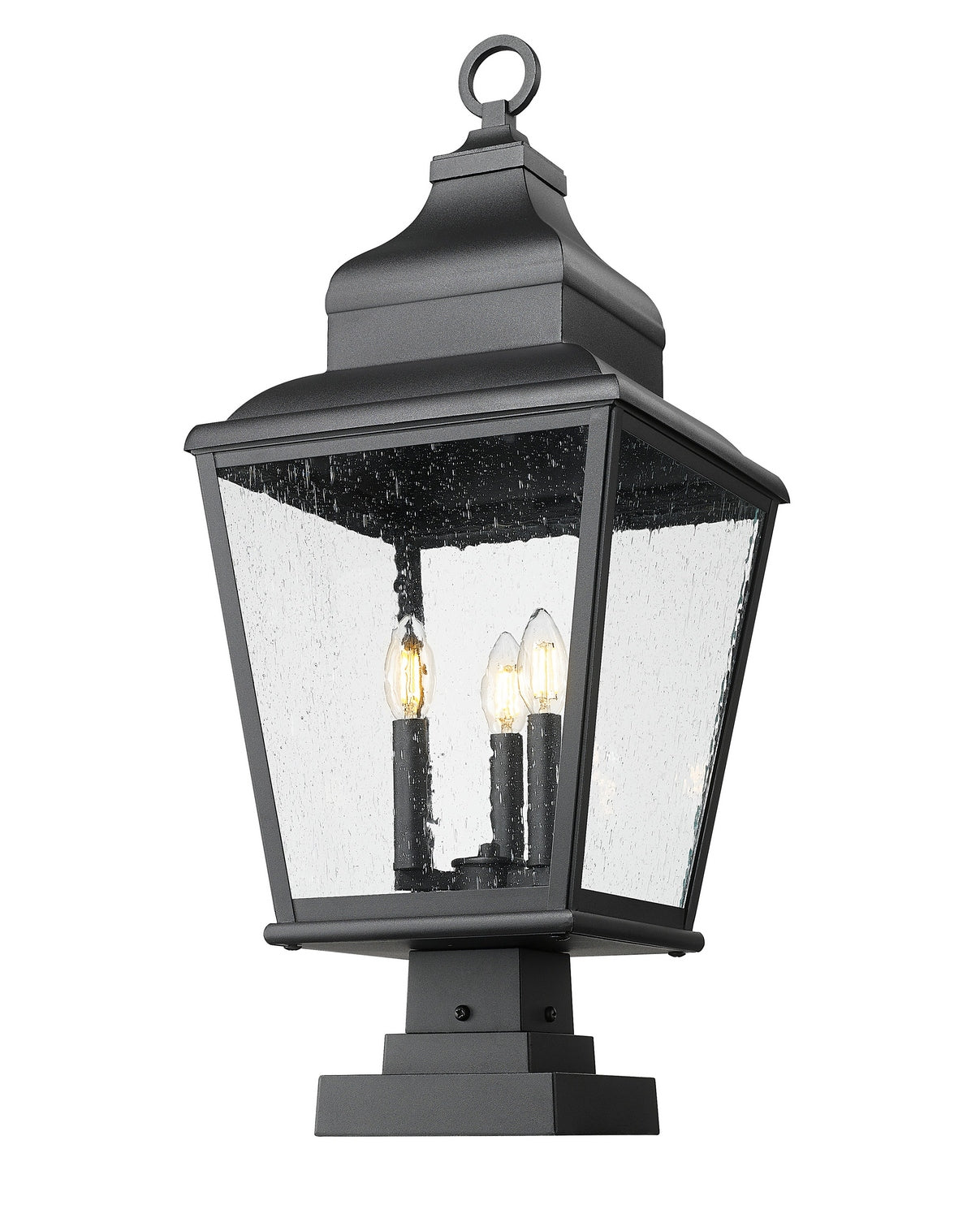 Z-Lite - 5029PHBS-SQPM-BK - Three Light Outdoor Pier Mount - Raphael - Sand Black