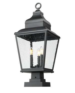 Z-Lite - 5029PHBS-SQPM-BK - Three Light Outdoor Pier Mount - Raphael - Sand Black