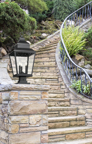 Z-Lite - 5029PHBS-SQPM-BK - Three Light Outdoor Pier Mount - Raphael - Sand Black