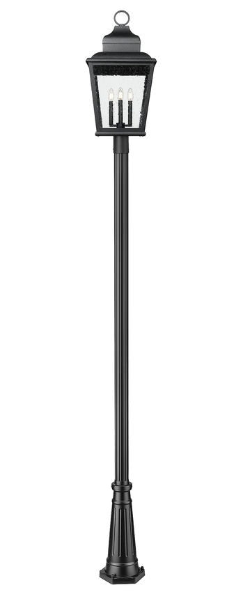 Z-Lite - 5029PHXLR-5011P-BK - Four Light Outdoor Post Mount - Raphael - Sand Black