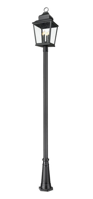 Z-Lite - 5029PHXLR-5011P-BK - Four Light Outdoor Post Mount - Raphael - Sand Black