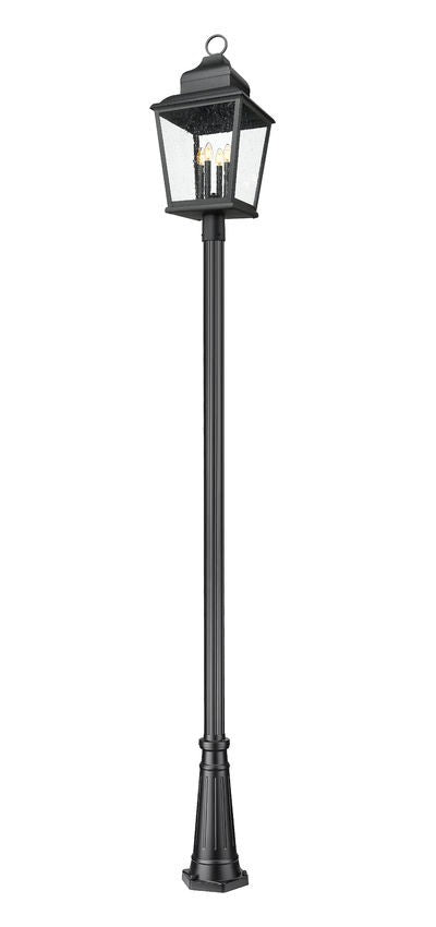 Z-Lite - 5029PHXLR-5011P-BK - Four Light Outdoor Post Mount - Raphael - Sand Black