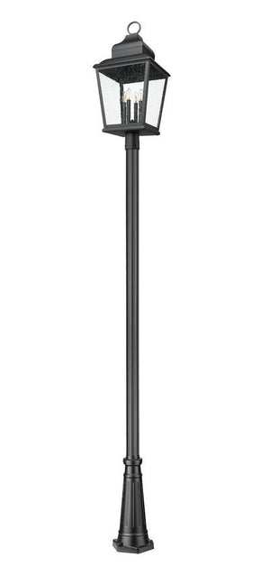 Z-Lite - 5029PHXLR-5011P-BK - Four Light Outdoor Post Mount - Raphael - Sand Black