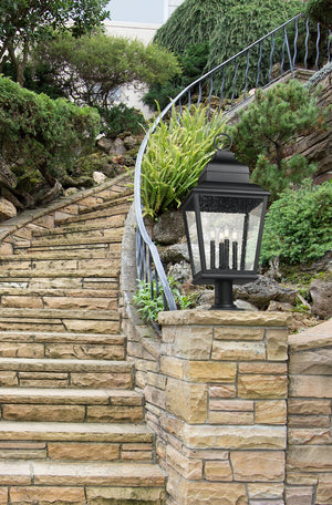 Z-Lite - 5029PHXLR-533PM-BK - Four Light Outdoor Pier Mount - Raphael - Sand Black