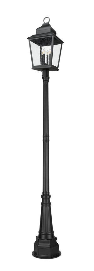 Z-Lite - 5029PHXLR-564P-BK - Four Light Outdoor Post Mount - Raphael - Sand Black