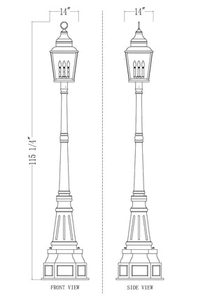 Z-Lite - 5029PHXLR-564P-BK - Four Light Outdoor Post Mount - Raphael - Sand Black