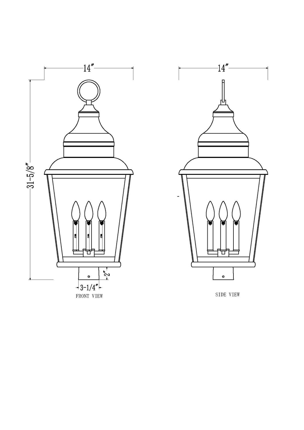 Z-Lite - 5029PHXLS-BK - Four Light Outdoor Post Mount - Raphael - Sand Black
