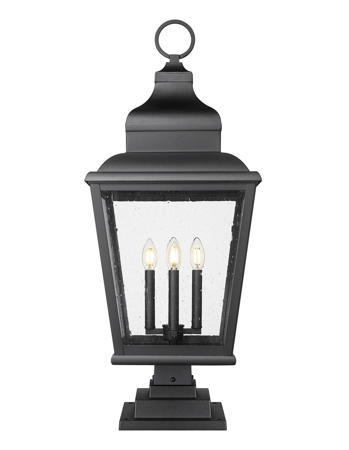 Z-Lite - 5029PHXLS-LSQPM-BK - Four Light Outdoor Pier Mount - Raphael - Sand Black