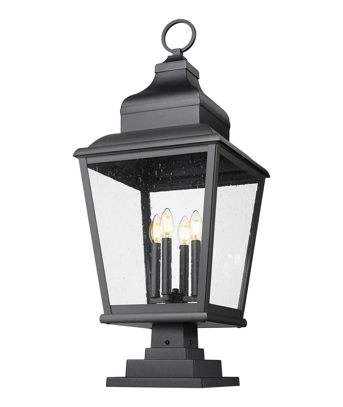 Z-Lite - 5029PHXLS-LSQPM-BK - Four Light Outdoor Pier Mount - Raphael - Sand Black